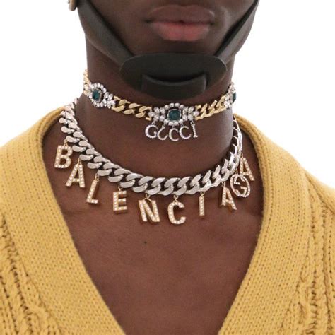 gucci balenciaga collab necklace|Balenciaga and Gucci.